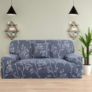 PiccoCasa Printed Sofa Cover Stretch Couch Cover Sofa Slipcovers with One Pillow Case