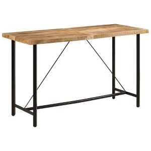 vidaXL Bar Table 70.9 in.x27.6 in.x42.1 in. Solid Wood Mango and Iron - 1 of 4