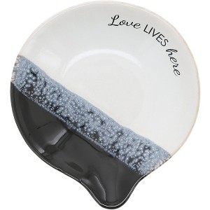 Pavilion Gift Company - Love Lives Here - 4" Spoon Rest - Spoon Rests - 1 of 4