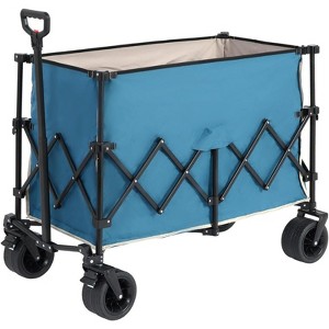 BEAFUP Collapsible Wagon 220lbs with Big All-Terrain Wheels 300L Folding Utility Cart for Camping, Beach, Gardening & Shopping - 1 of 4