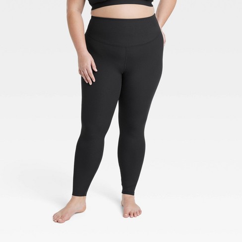 Leggings Depot Women's 7/8 Workout Leggings Tummy Control Active Yoga  Pants, Black, 3X