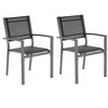 Sonkuki Outdoor Stacking Dining Chairs with breathable textile fabric - 2 of 4