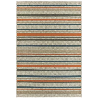 Oriental Weavers Latitude 602W3 Grey/ Teal Indoor/Outdoor Area Rug - 9'10" x 12'10"