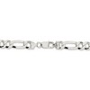 Black Bow Jewelry Men's 8.5mm Sterling Silver Flat Figaro Chain Necklace - 4 of 4