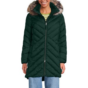 Lands' End Women's Insulated Cozy Fleece Lined Primaloft Coat - 1 of 4
