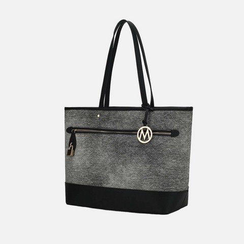 MKF Collection Juno Large Vegan Leather Tote Bag for Women by Mia K - Black
