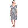 Casual Nights Women's Cotton Short Sleeve Sleep Dress, Nightshirt, Nightgown - 2 of 4
