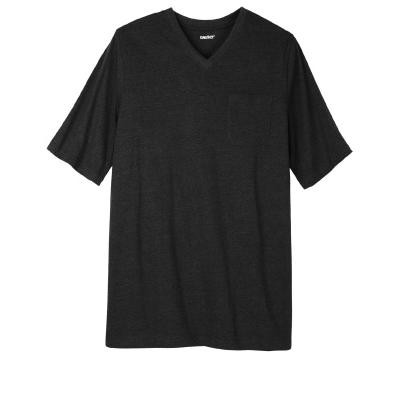 KingSize Men's Big & Tall Shrink-Less Lightweight Longer-Length V-Neck T-Shirt