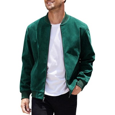 COOFANDY Men's Casual Varsity Jacket Vintage Lightweight Suede Bomber Jackets S-XXL