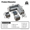 XIZZI Premium Outdoor Swivel Chair Sofa Set in 7 Colors, Modular Patio Seating with Swivel Chairs, Add-Ons Like Coffee Table and Fire Pit - 3 of 4