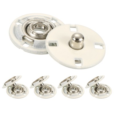 Unique Bargains Alloy Invisible Durable High Hardness Buckle Fasteners Press Studs Buttons 5 Pcs