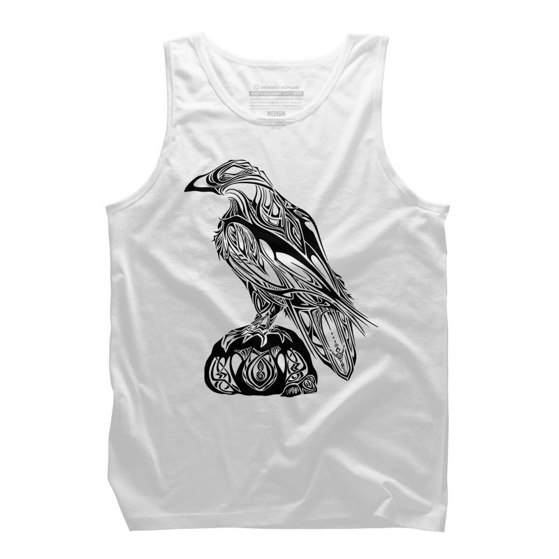 Men's Design By Humans Artistic Black Raven By katrinawold Tank Top, 1 of 4