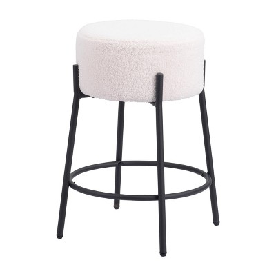 Zuo Blanche Counter Stool (Set of 2) Ivory