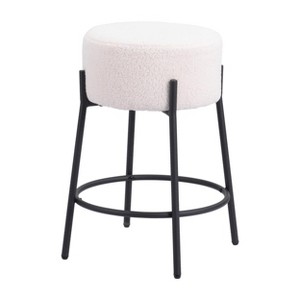 Zuo Blanche Counter Stool (Set of 2) Ivory - 1 of 4