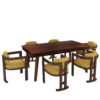 Christopher Knight Home Parker 7 Pieces Wood Upholstered Dining Set