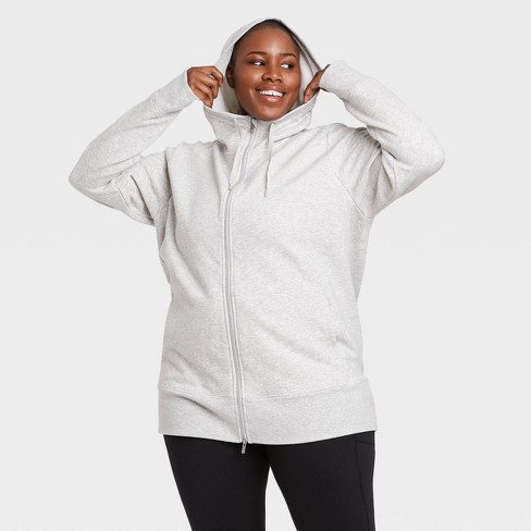 Women's Cozy Fleece Tunic Full Zip Sweatshirt - All in Motion™ - image 1 of 2