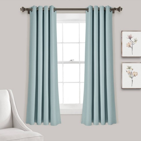 Set Of 2 Insulated Grommet Top Blackout Curtain Panels Lush