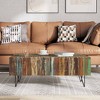 vidaXL Coffee Table Multicolor Solid reclaimed wood and iron Medium - 3 of 4