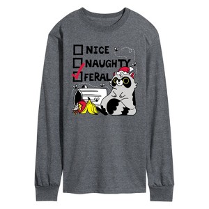Men's - Instant Message - Nice Naughty Feral Long Sleeve Graphic T-Shirt - 1 of 4