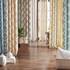PAGED Curtains Fretwork Print Grommet Top Window Curtain Panel Privacy Assured with Light Filtering for Bedroom, Living Room - 3 of 4