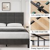 homfan Bed Frame Upholstered Platform with Headboard and Strong Wooden Slats,Non-Slip and Noise-Free,No Box Spring Needed, Easy Assembly, Gray - 4 of 4