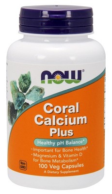 Coral Calcium Plus Magnesium and Vitamin D by Now Foods  -  100 VegCap