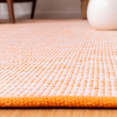 Montauk Handwoven Orange Cotton Area Rug 3x5