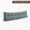 Bekrvio Corduroy Bed Wedge Pillow, Headboard Bolster Back Rest Cushion Pillow of Sofa Bed - 4 of 4