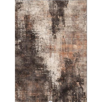ABYNOW Machine Washable Area Rug – Vintage Blue Abstract Pattern, Non-Slip Low Pile Chenille for Bedroom & Living Room