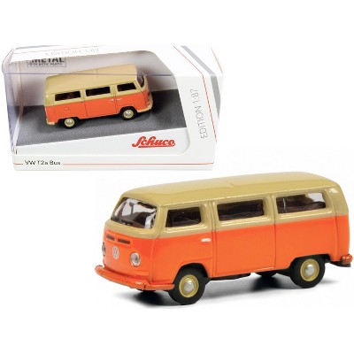 Volkswagen T2a Bus Orange and Yellow 1/87 (HO) Diecast Model by Schuco