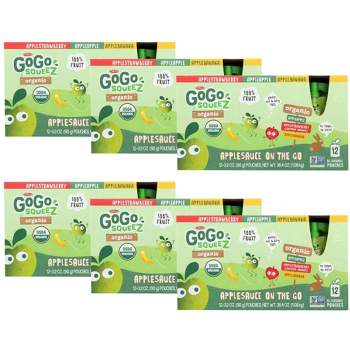 Gogo Squeez Organic Applesauce Variety Pack - Case of 6/12 packs, 3.2 oz