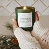Sweet Water Decor Under the Mistletoe 15oz Green Matte Jar Soy Candle - 2 of 3