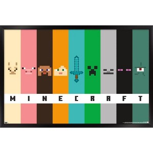 Trends International Minecraft - Pixel Bars Framed Wall Poster Prints - 1 of 4