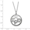 Black Bow Jewelry Rhodium Plated Sterling Silver & CZ Hope Necklace, 18 Inch - 2 of 4