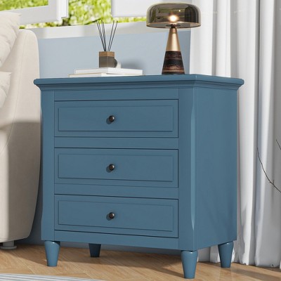 NicBex 3 Drawer Nightstand,Storage Wood Cabinet,End Table for Bedroom,Living Room,Bedside