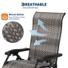 Patio Rattan Reclining Folding Chair, Adjustable & Portable Lounge Chair with Widened Armrest & Heavy Duty Wicker for Indoor - 4 of 4