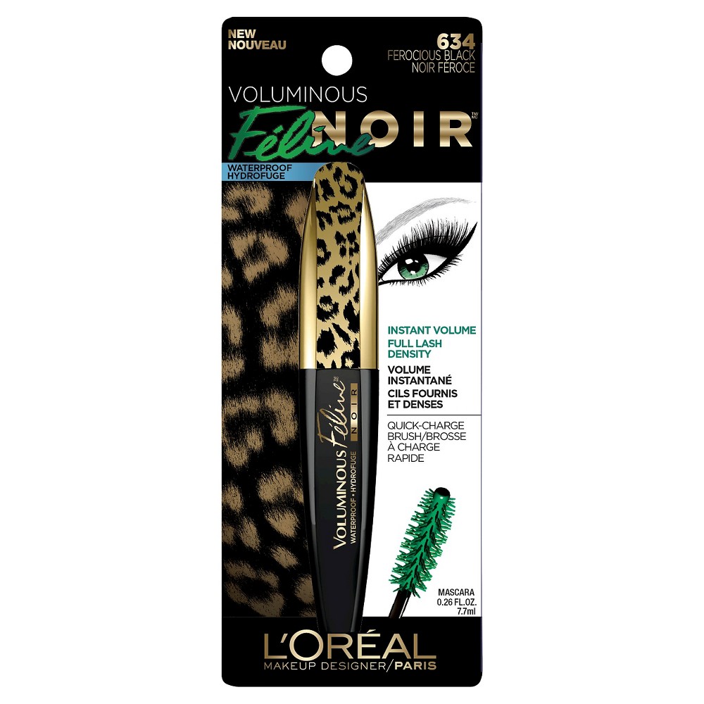 UPC 071249334355 product image for L'Oreal Paris Voluminous Feline Noir Mascara 634 Waterproof Ferocious Black - 0. | upcitemdb.com