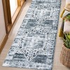 Vintage Rug Soft Oriental Floral Printed Carpet Washable Rug Living Room Bedroom Rug - 3 of 4