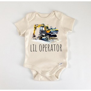 Excavator Construction - Baby Boy Girl Clothes Infant Onesie® Funny Cute Newborn GS1 - 1 of 4