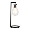 Hudson and Canal 25" Tall Table Lamp with Glass Shade Blackened Bronze: Mid-Century Modern, UL Listed - 3 of 4