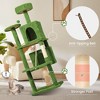 Modern Multicoloured 600GSM Soft Plush Cat Tree Pet Tower with Top Perch and Hanging Ball - 3 of 4
