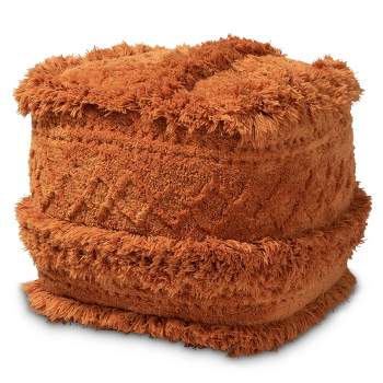 WYNDENHALL Allish Round Knitted Pouf in Orange Recycled PET Polyester - Bed  Bath & Beyond - 34421539