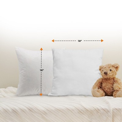 Cheer Collection Set of 2 White Microfiber Hypoallergenic Throw Pillows