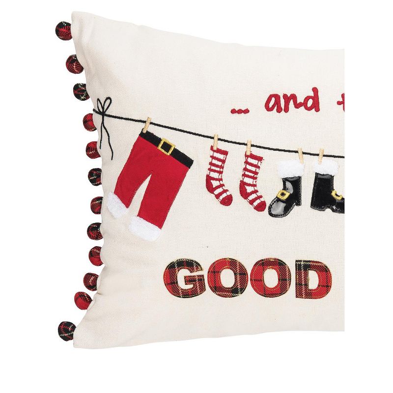 C&F Home Christmas Clothesline 14" x 22" Embroidered Throw Pillow, 2 of 5