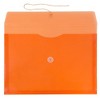 JAM Paper 9 3/4'' x 13'' 12pk Plastic Envelopes with Button and String Tie Closure, Letter Booklet - 2 of 4