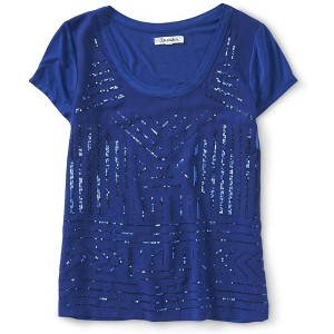 Aeropostale Womens Sequined Chiffon Embellished T-Shirt - 1 of 1