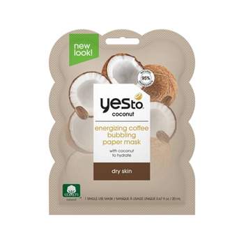 Yes To Coconut Energizing Coffee Bubbling Paper Mask - 0.67 fl oz