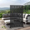 Lirago 72 in. Outdoor Privacy Panel Galvanized Metal Fence Black - 2 of 4