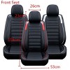 GOTGELIF PU Leather Car Seat Covers Set Universal Fit for 5 Seats, Waterproof & Non-Slip - 4 of 4