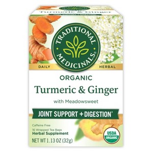 Traditional Medicinals Turmeric with Meadowsweet & Ginger - 16ct - 1 of 4